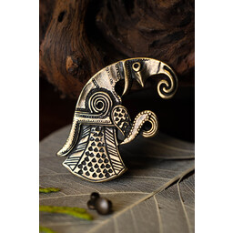 Germanic raven brooch Gotland, left, bronze - Celtic Webmerchant