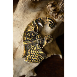 Germanic raven brooch Gotland, left, bronze - Celtic Webmerchant