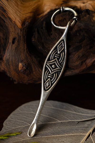 cucchiaio orecchio Birka, tomba 523, argentato - Celtic Webmerchant