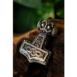 Ödeshög mjolnir med knudearbejde, sølvfarvet - Celtic Webmerchant