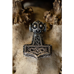 Ödeshög Mjolnir with knotwork, silvered - Celtic Webmerchant