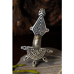 Germanic Fibula Type Hahnheim, Silvered - Celtic Webmerchant