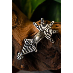 Germanic Fibula Type Hahnheim, Silvered - Celtic Webmerchant