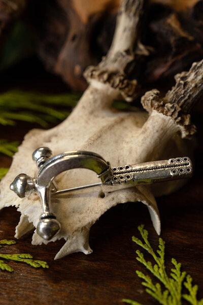 Fibula balestra romana, argentata - Celtic Webmerchant