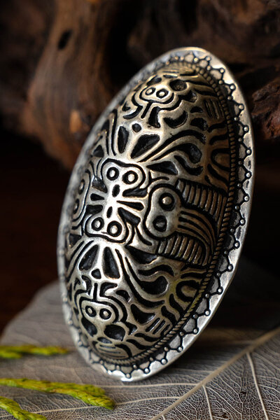Viking żółw broszka Finlandia, posrebrzane - Celtic Webmerchant