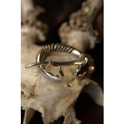 Baltische ringfibula met dierenkoppen, brons - Celtic Webmerchant