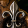 Fleur de Lys wisiorek, posrebrzane - Celtic Webmerchant
