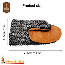 Kettenhandschuhe 13.-14. Jahrhundert, flache Ringe, runde Nieten - Celtic Webmerchant