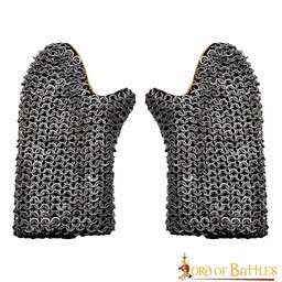 Kettenhandschuhe 13.-14. Jahrhundert, flache Ringe, runde Nieten - Celtic Webmerchant