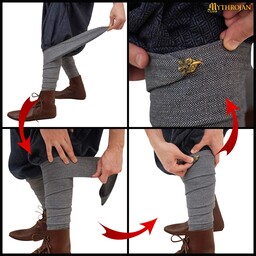 Winingas con fibulas en forma de cuervo, patrón de espiga - Celtic Webmerchant