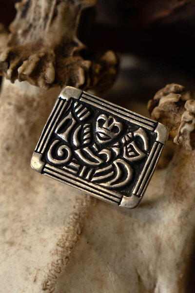 Viking Gürtelbeschlag Adelsö, versilberter - Celtic Webmerchant