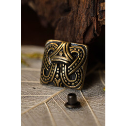 Accessorio per cintura vichingo nodo stile Borre, ottone - Celtic Webmerchant