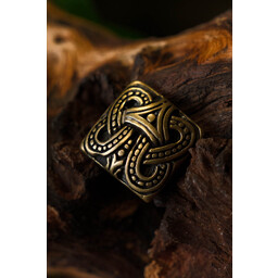 Accessorio per cintura vichingo nodo stile Borre, ottone - Celtic Webmerchant