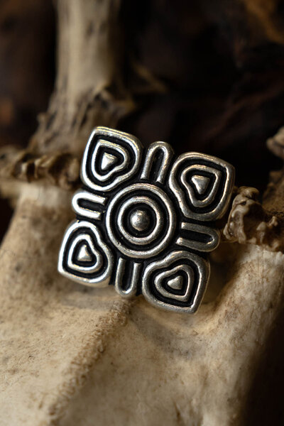 Viking belt fitting Birka, silvered - Celtic Webmerchant