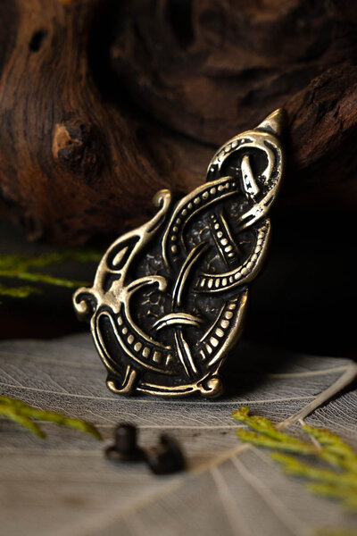 Embout de ceinture, Serpent Midgard - Celtic Webmerchant