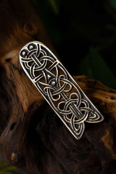 Terminale di cintura Jorvik, colore argento - Celtic Webmerchant