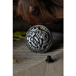 Rund bältesmontering Hordaland silverfärgad - Celtic Webmerchant
