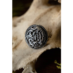Rund bältesmontering Hordaland silverfärgad - Celtic Webmerchant