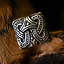 Vikingabältesfäste knut Borre-stil, silver - Celtic Webmerchant