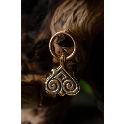 Hjerteformet Viking bælte montering med ring - Celtic Webmerchant