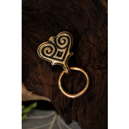 Hjerteformet Viking bælte montering med ring - Celtic Webmerchant