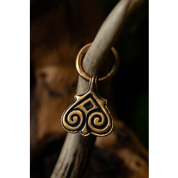Hjerteformet Viking bælte montering med ring - Celtic Webmerchant