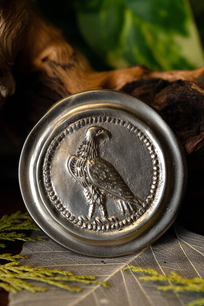 Phalère romaine petite couleur argent aigle - Celtic Webmerchant