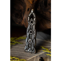 Birka belt end Borre style, silvered - Celtic Webmerchant