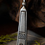 Medieval belt end (1350-1500), silvered - Celtic Webmerchant