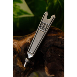 Medieval belt end (1350-1500), silvered - Celtic Webmerchant