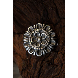 Accessori floreali per cintura del XV secolo (set di 5 pezzi), bronzo argentato - Celtic Webmerchant