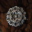 Accessori floreali per cintura del XV secolo (set di 5 pezzi), bronzo argentato - Celtic Webmerchant