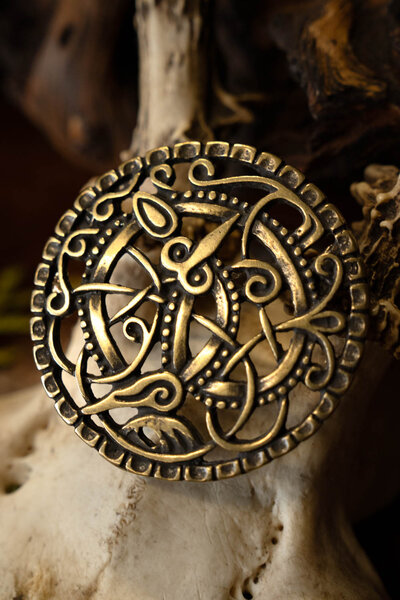 Viking Gürtelbeschlag Pitney, Messing - Celtic Webmerchant