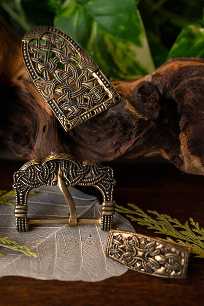 Gokstad belt fitting brass - Celtic Webmerchant