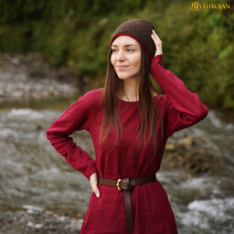 Cappello cucito a mano, 100% lana, marrone-rosso - Celtic Webmerchant