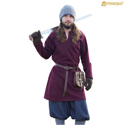 Viking tuniek Svein, wol, wijnrood - Celtic Webmerchant