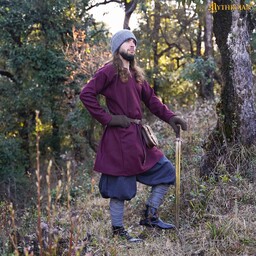 Viking tuniek Svein, wol, wijnrood - Celtic Webmerchant