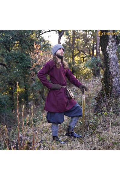 Tunika wikingów Svein, wełna, ciemnoczerwony - Celtic Webmerchant