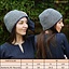 Nadelgebundene Mütze, 100% Wolle, Grau-Blau - Celtic Webmerchant