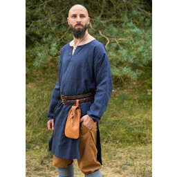 Medieval linen tunic, dark blue - Celtic Webmerchant