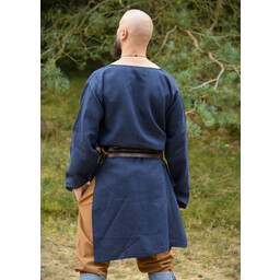 Medieval linen tunic, dark blue - Celtic Webmerchant
