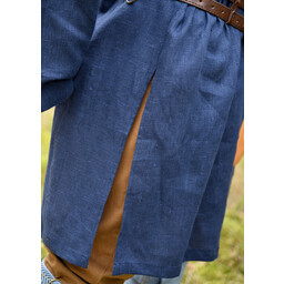Medieval linen tunic, dark blue - Celtic Webmerchant