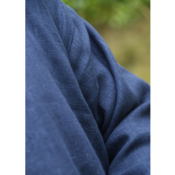 Medieval linen tunic, dark blue - Celtic Webmerchant