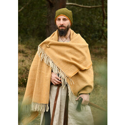 Crocheted cap, 100% wool, green - yellow - Celtic Webmerchant