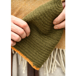 Gehaakte muts, 100% wol, groen - geel - Celtic Webmerchant