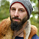 Ulfberth Gorro de ganchillo, 100% lana, gris - rojo vino - Celtic Webmerchant