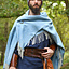 Gehäkelte Mütze, 100 % Wolle, grau - weinrot - Celtic Webmerchant