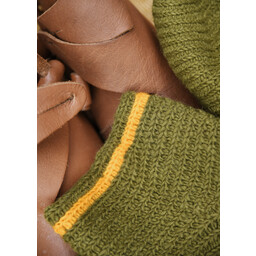 Chaussettes au crochet, 100% laine, vert-jaune - Celtic Webmerchant