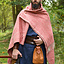 Decke/Umhang aus 100 % Wolle, Fischgrätenmuster, rot - Celtic Webmerchant