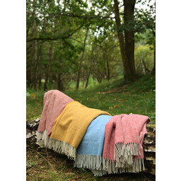 Couverture / cape 100% laine, chevrons, jaune - Celtic Webmerchant